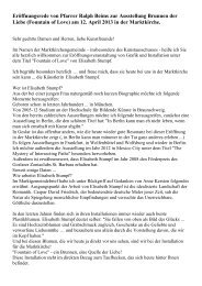 ErÃ¶ffnungsrede von Pfarrer Ralph Beims am 12.4.2013 - Marktkirche ...