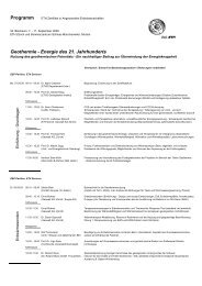 Programm Geothermie - Energie des 21. Jahrhunderts