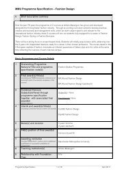 london & paris programme specification BA ... - Istituto Marangoni