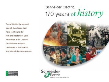 Schneider Electric, 170 years of history (PDF file, 1.6 Mb)