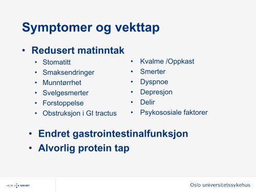 ErnÃ¦ring hos eldre pasienter med behov for ... - Vestre Viken HF