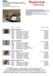 Katalog Gewindefittings aus Rotguss, Messing Temperguss