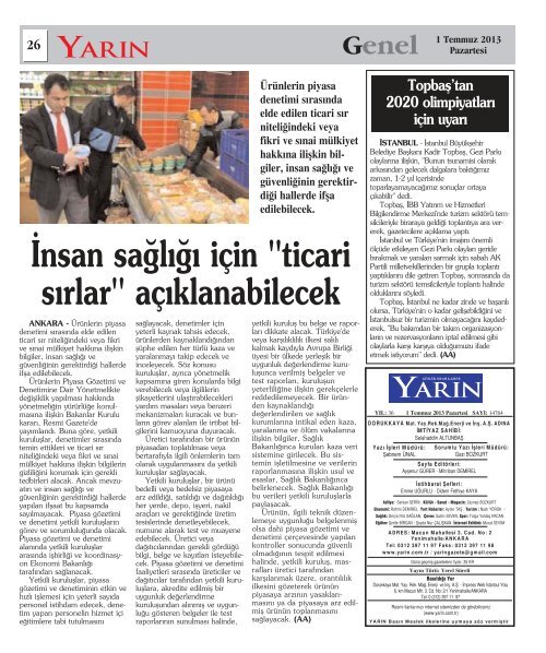 Spor 1 Temmuz 2013