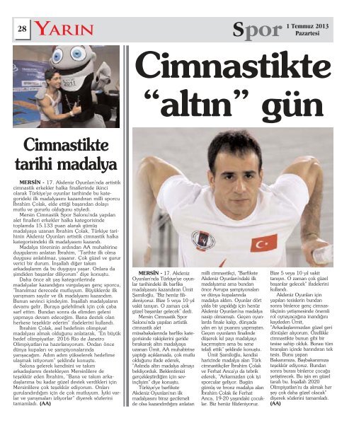 Spor 1 Temmuz 2013