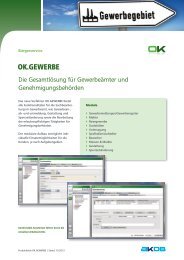 OK.GEWERBE – Die Gesamtlösung für Gewerbeämter und ... - AKDB