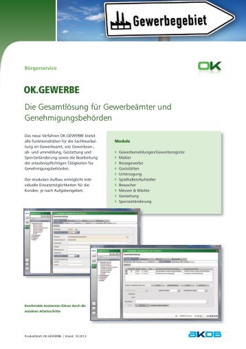 OK.GEWERBE – Die Gesamtlösung für Gewerbeämter und ... - AKDB