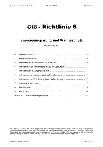 OIB-Richtlinie 6 (Ausgabe April 2007)