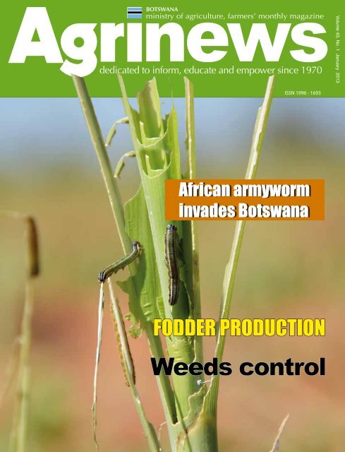 Agrinews January 2013 - Ministry of Agriculture
