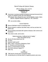 Retinal Findings with Systemic Disease Jeffry D. Gerson, OD, FAAO ...