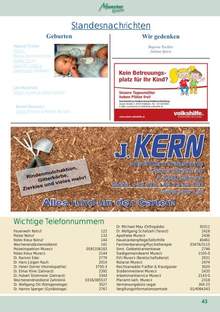 Ausgabe 2013/1 Informationen Berichte Kultur Sport ... - Mureck