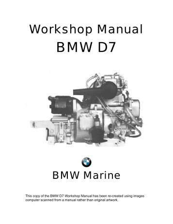 BMW D7 Workshop Manual