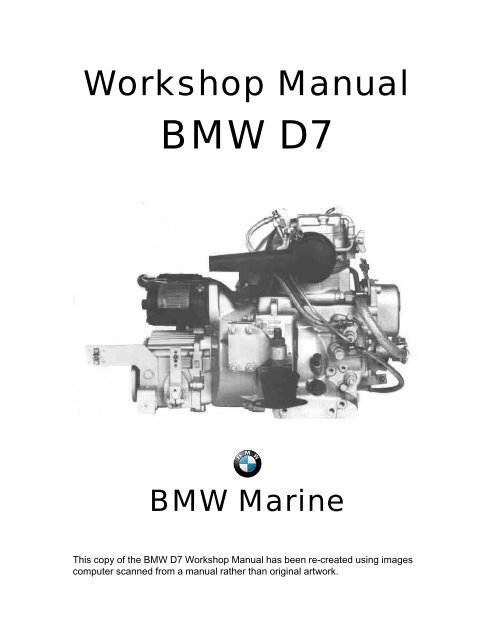 BMW D7 Workshop Manual