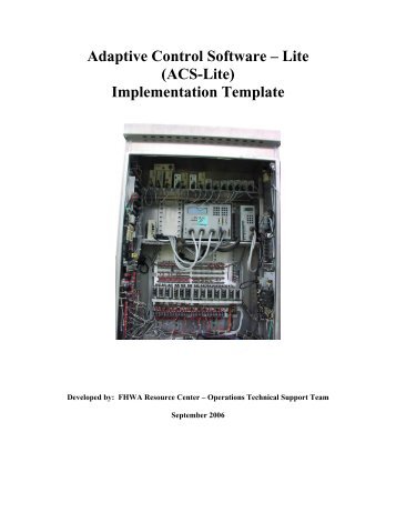 Adaptive Control Software – Lite (ACS-Lite) Implementation Template