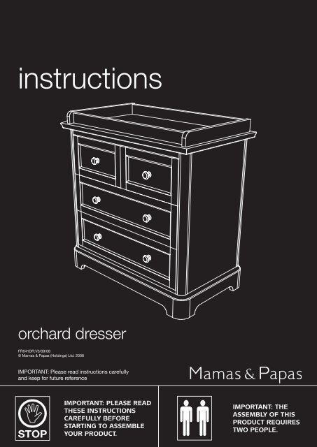 Orchard Dresser instructions - Mamas & Papas