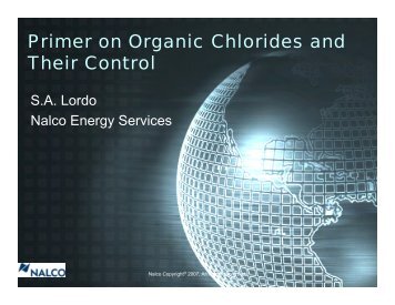 Primer on Organic Chlorides and Their Control - Coqa-inc.org