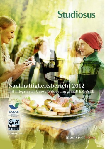 Nachhaltigkeitsbericht 2012 - Studiosus Reisen MÃ¼nchen GmbH