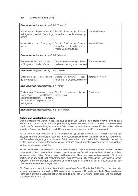 Nachhaltigkeitsbericht 2012 - Studiosus Reisen MÃ¼nchen GmbH