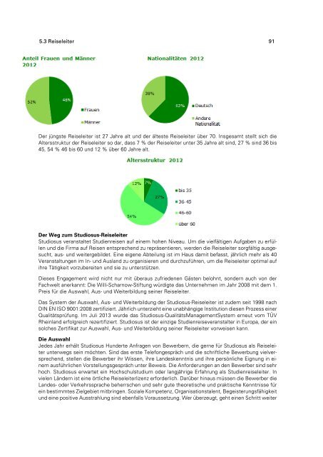 Nachhaltigkeitsbericht 2012 - Studiosus Reisen MÃ¼nchen GmbH