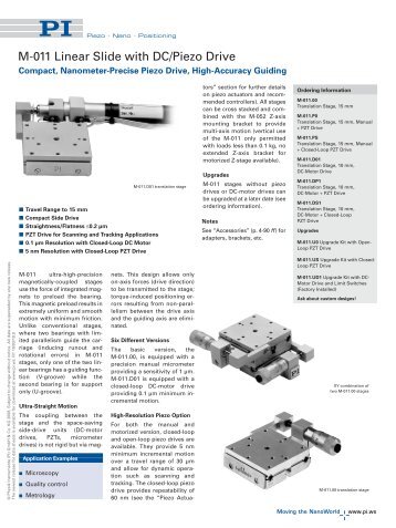 PDF Datasheet - PI (Physik Instrumente)