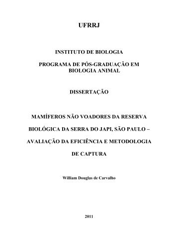 MAMÍFEROS NÃO VOADORES DA RESERVA BIOLÓGICA DA ...