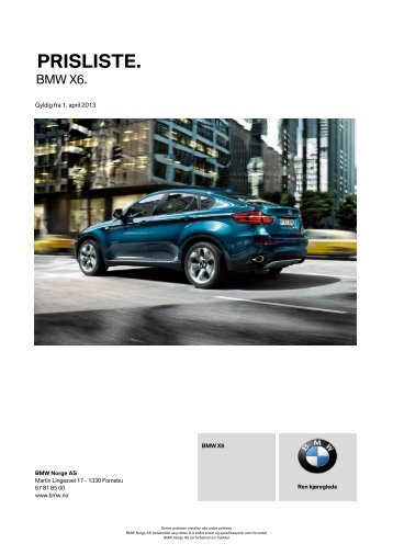 Bmw dk prisliste #5