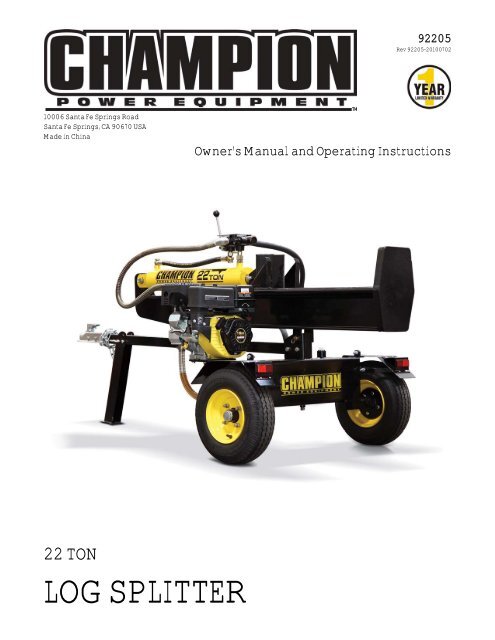 Workzone 2024 log splitter