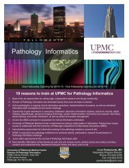 Pathology Informatics Fellowship Flyer - Department of Pathology