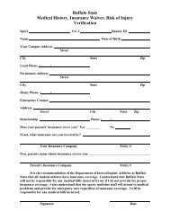 Medical History Form (PDF) - Buffalo State College Athletics