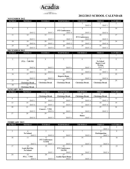 2000/2001 SCHOOL CALENDAR - Pembina Trails School Division