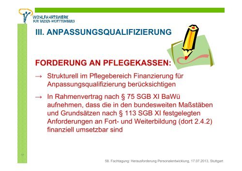 Die Finanzierung der Personalentwicklung - Wohlfahrtswerk fÃ¼r ...