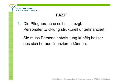 Die Finanzierung der Personalentwicklung - Wohlfahrtswerk fÃ¼r ...