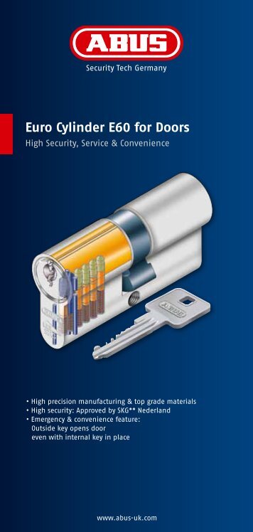 ust. wide Euro Cylinder E60 for Doors - Abus