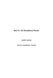 802.11n 3G Broadband Router WNRT-625G Quick ... - Planet