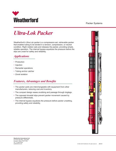 Ultra-Lok Packer - Weatherford International