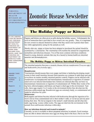 Zoonotic Disease Newsletter - Virginia Department of Health