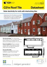 Datasheet C21e Roof Tile - Solar Century