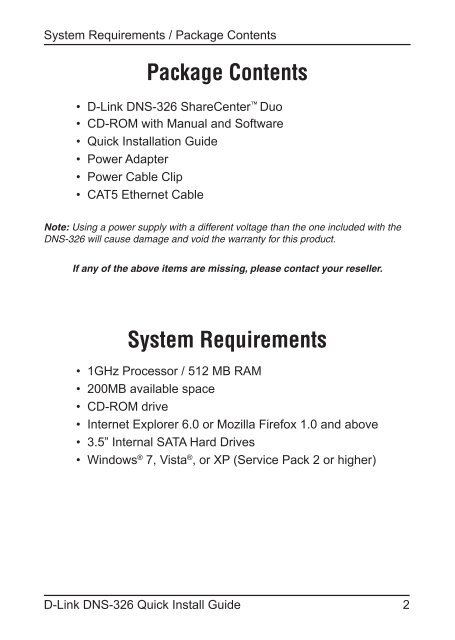 Quick Storage Setup Wizard - D-Link | Technical Support | Downloads