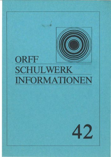 .ORFF SCHULWERK INFORMATIONEN - Orff Schulwerk Forum Salzburg