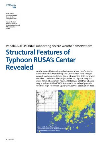 Structural Features of Typhoon RUSA's Center Revealed - Vaisala