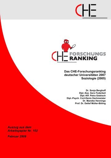 Das Che-Forschungsranking deutscher ... - CHE Ranking