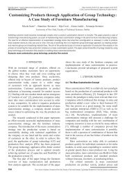 Customizing Products through Application of Group Technology: A ...