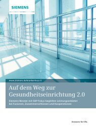 Auf dem Weg zur Gesundheitseinrichtung 2.0 - Siemens Healthcare