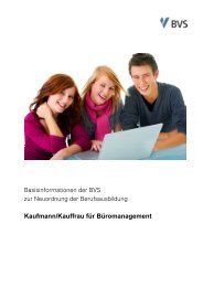 Handout Basisinformationen „Kaufleute für Büromanagement“