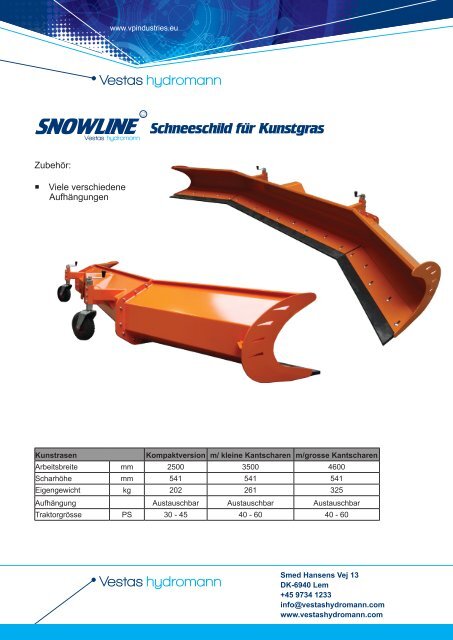 SNOWLINE - VP Industries