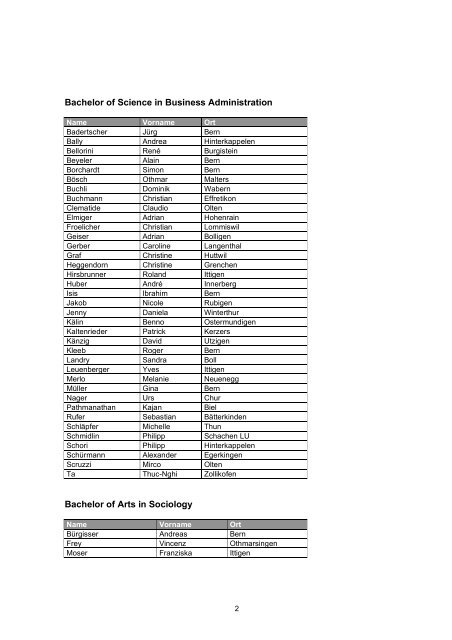 Liste der AbschlÃ¼sse (pdf, 93KB) - Abteilung Kommunikation