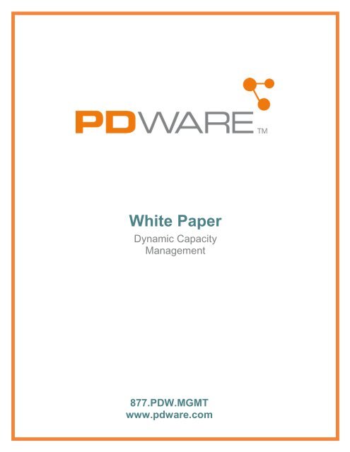 Dynamic Capacity Management - White Paper
