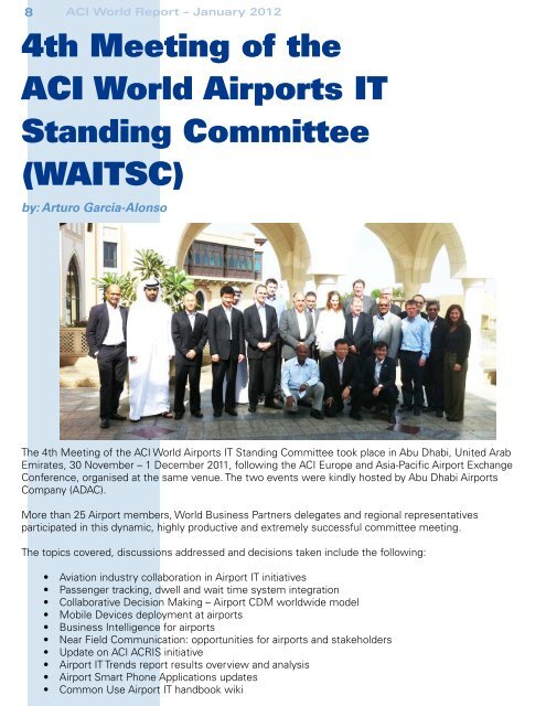 ACI World Report January 2012 - Airports Council International
