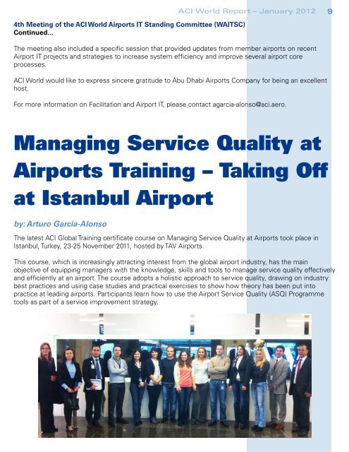 ACI World Report January 2012 - Airports Council International