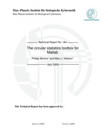 The circular statistics toolbox for Matlab - Max Planck Institute for ...
