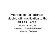 Methods of paleoclimatic studies with application to the NEESPI area.